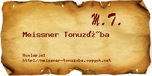 Meissner Tonuzóba névjegykártya